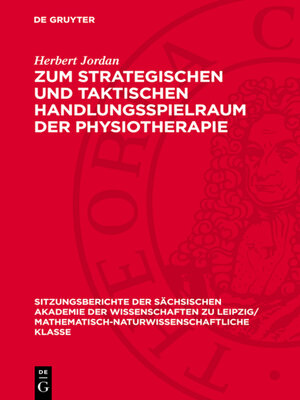 cover image of Zum strategischen und taktischen Handlungsspielraum der Physiotherapie